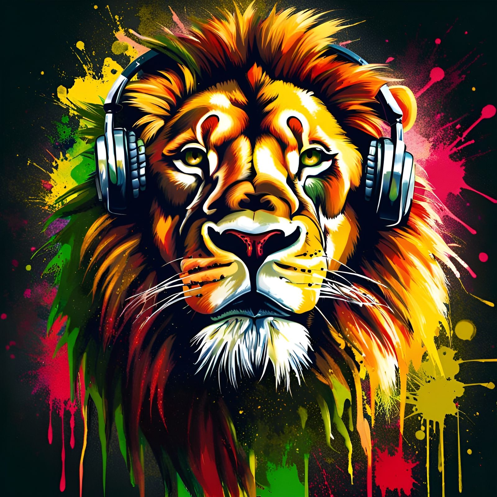 Pop art Lion DJ 19jul23