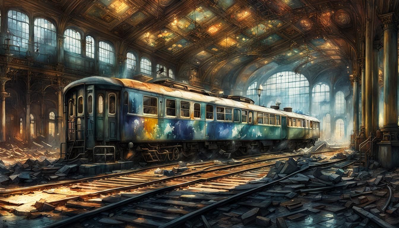 abandoned train station