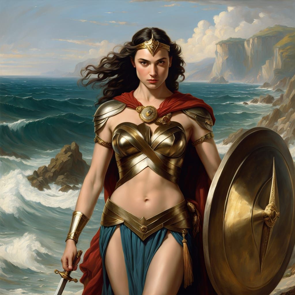 Spartan Warrior Queen by the Sea