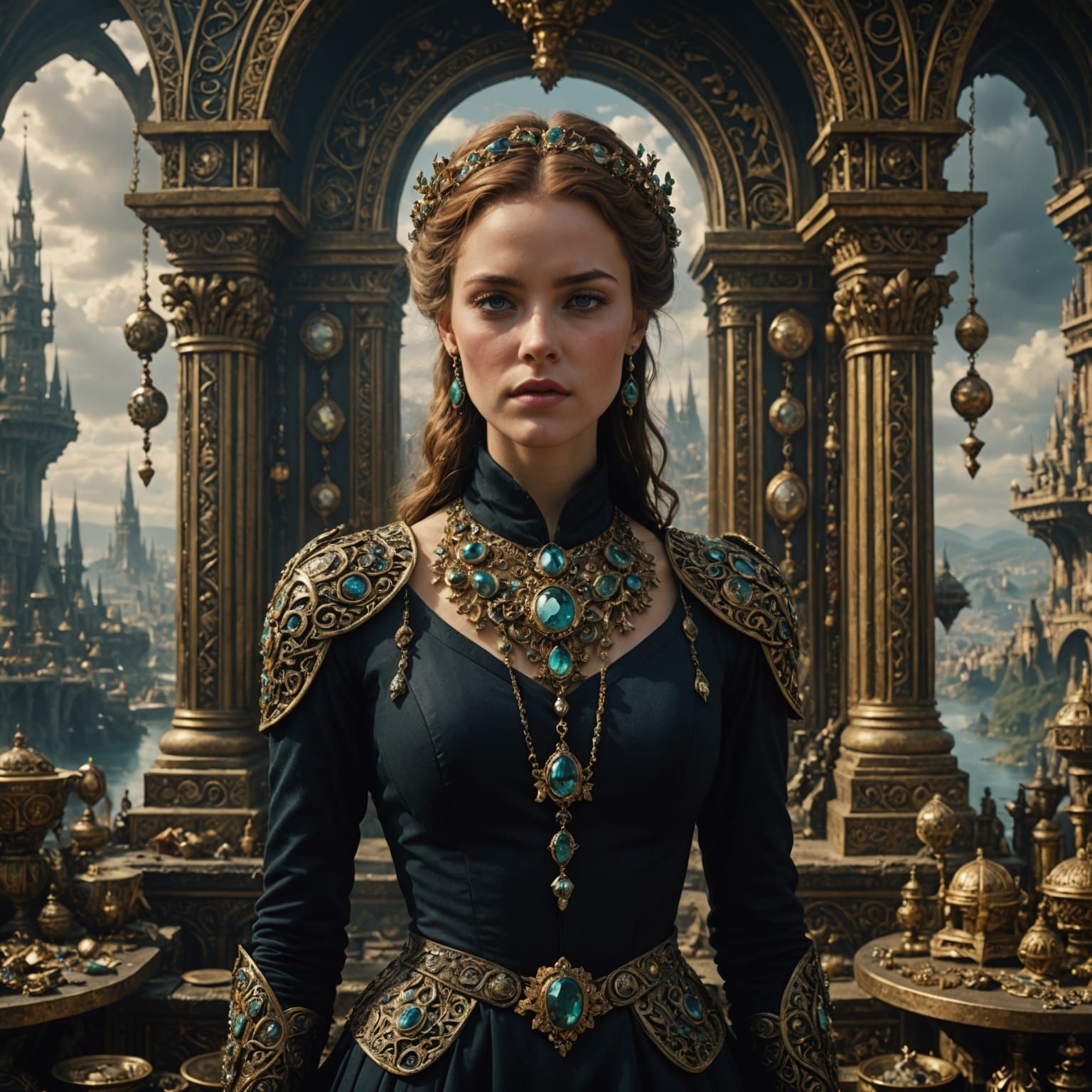 Epic Cinematic Jewelry in a Dramatic Digital Scene