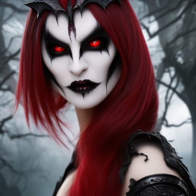 Ethereal Vampire Queen Unveiled in Dark Fantasy Regalia