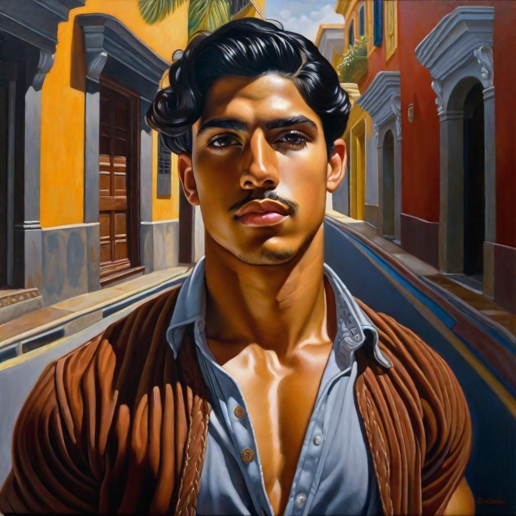 Sebastian in the streets of Puerto Rico