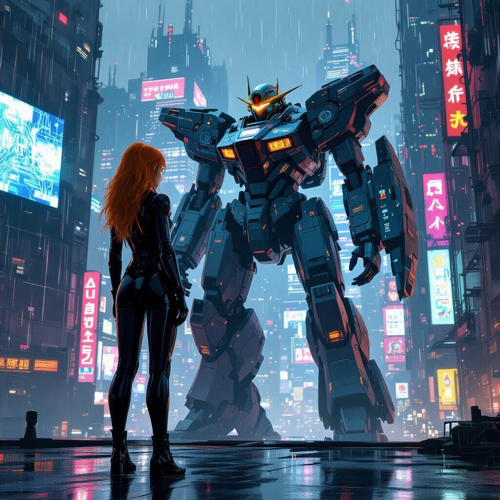 Cyberpunk Mech Pilot in Gritty, Hyperdetailed Style