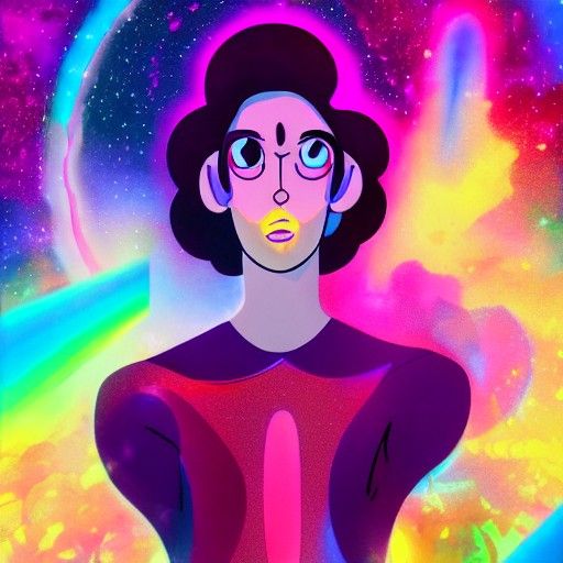 Holographic Astral Illustration of Steven Universe