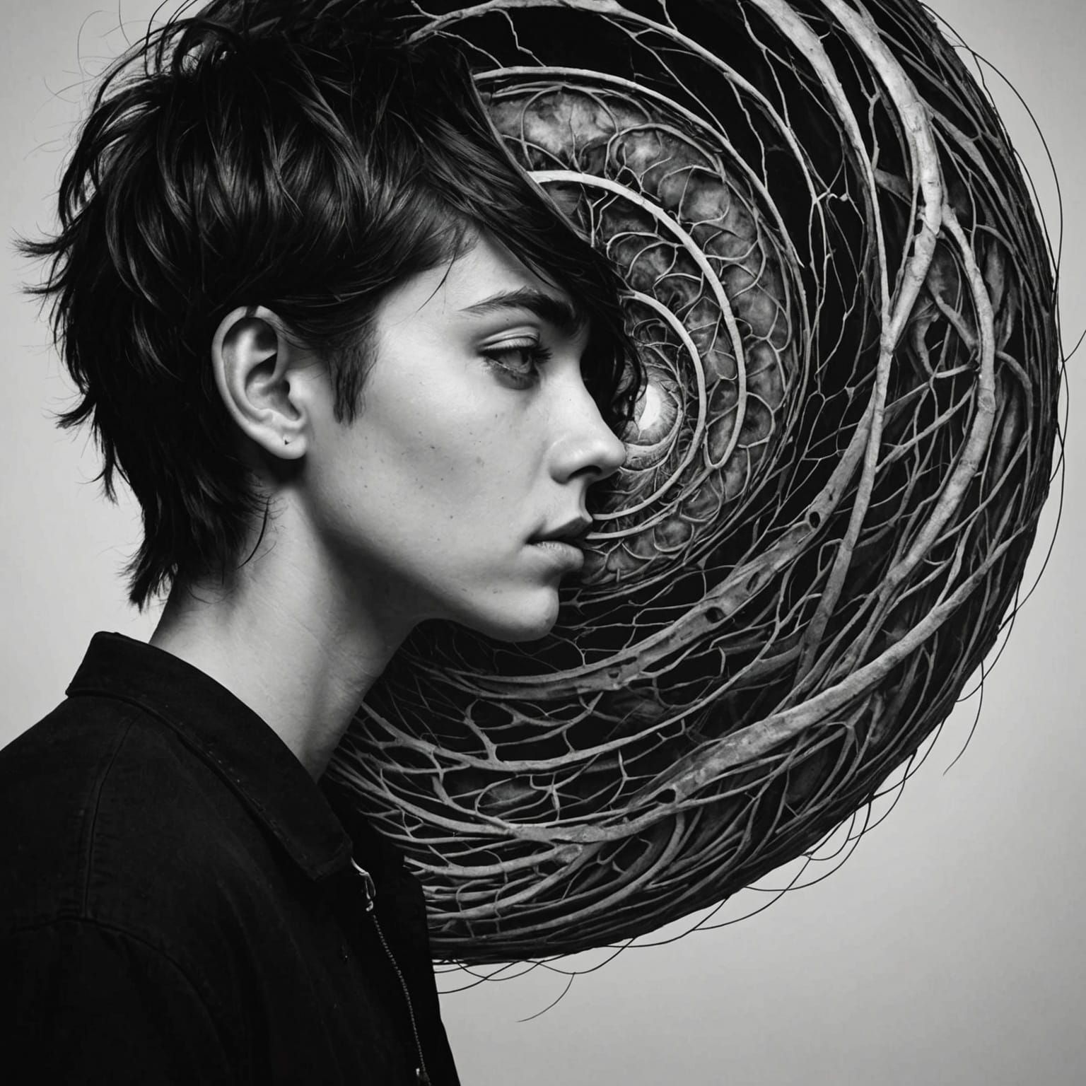 Paranoid Inner Turmoil: A Surreal AI Portrait