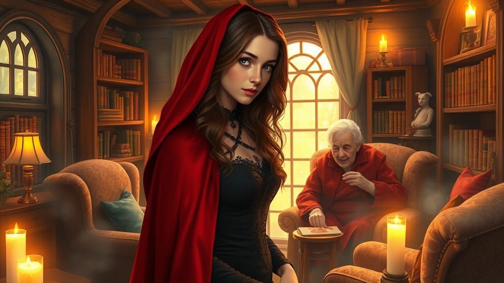 Ethereal Fairytale Grandma Visit in Whimsical Style