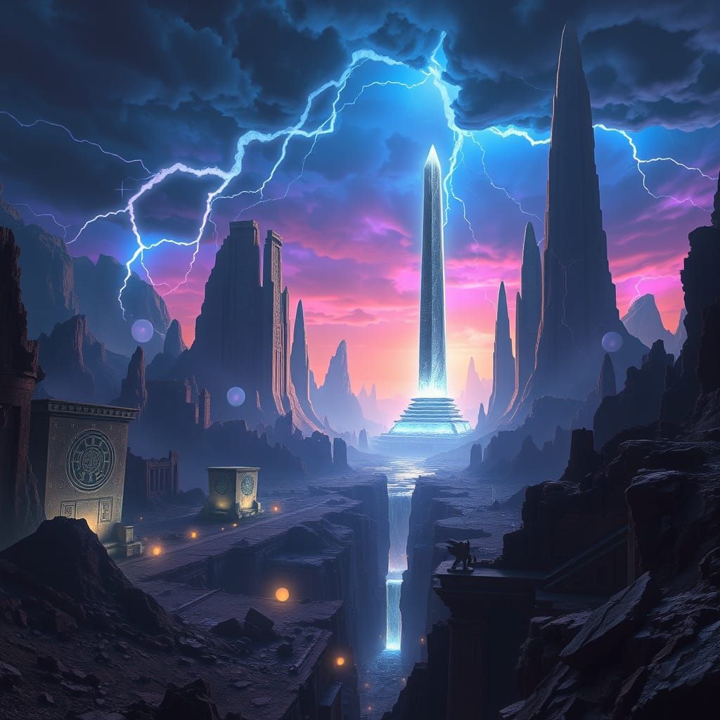 Ancient Metropolis Unveiled in Eternal Twilight