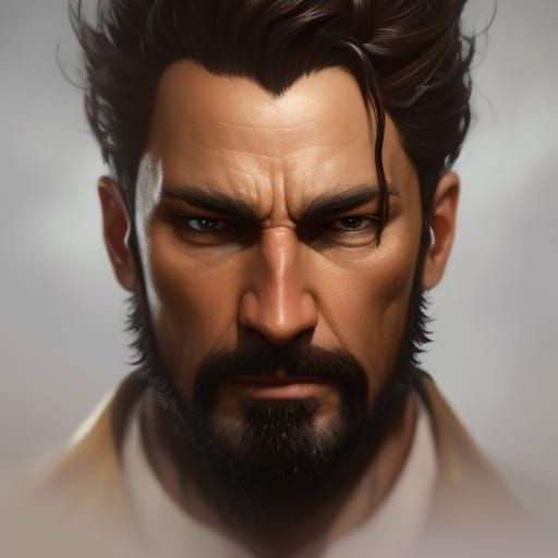 Veteran Pirate Captain Portrait in Dark Fantasy Style