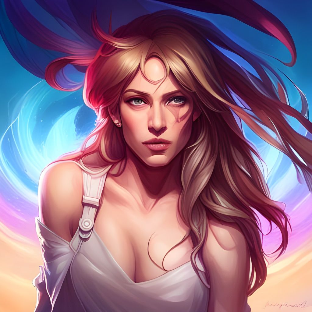 Love Song Portrait in Hyperdetailed Digital Art Style