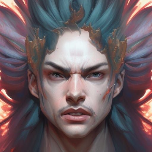 Detailed Portrait of a Devil King in Unreal Engine