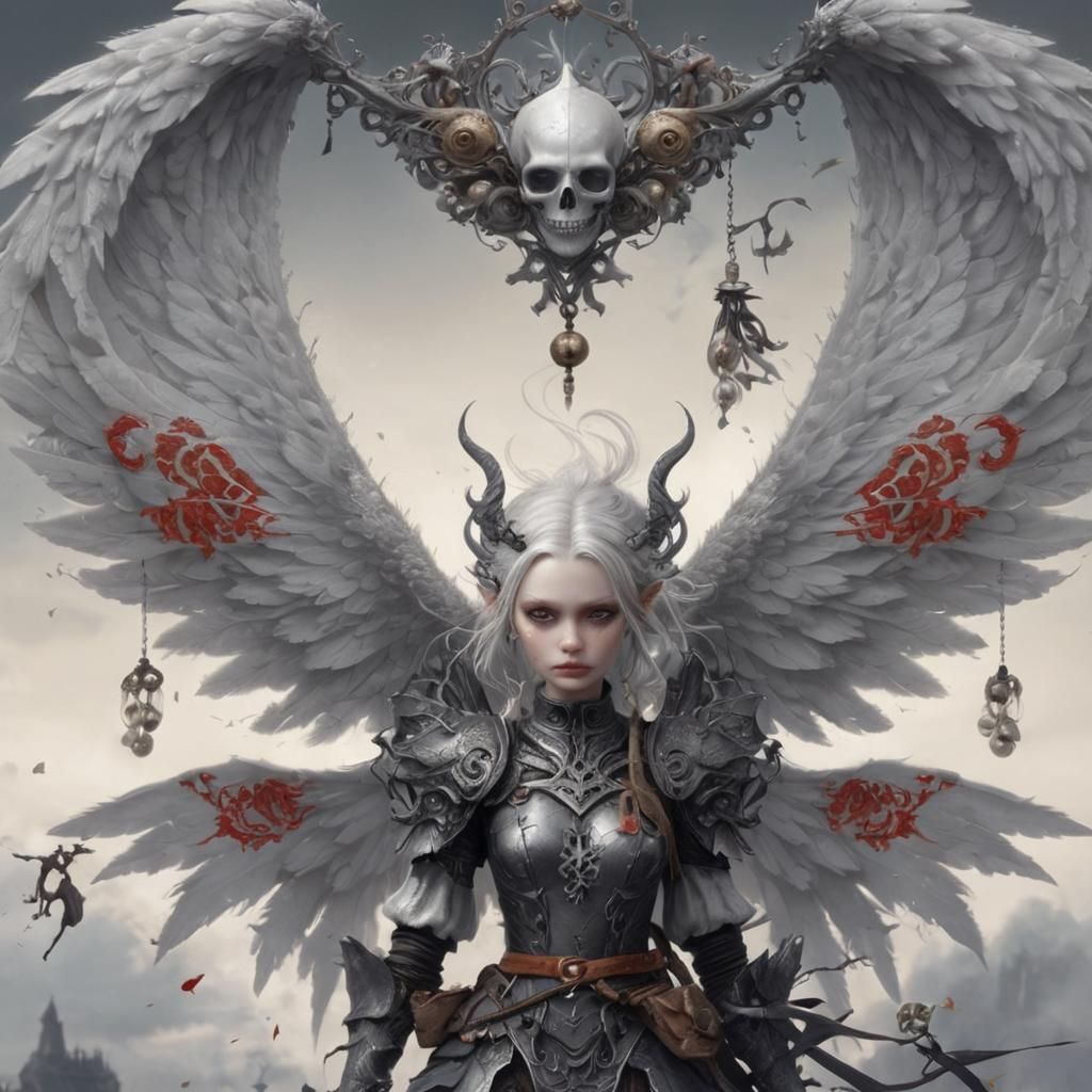 Dystopian Elemental Pixie with Gothic Elegance