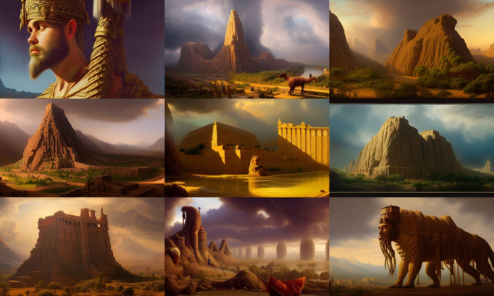 Nimrod, Giant King of Babylon in Oil