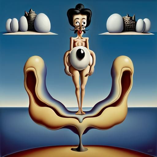 Insideout Backwards cartoon surrealism Salvador Dali