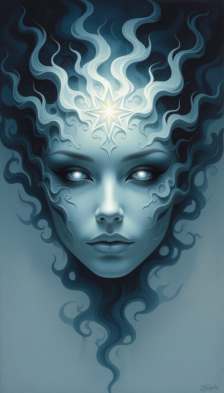 Ethereal Silver Mask of Shifting Forms