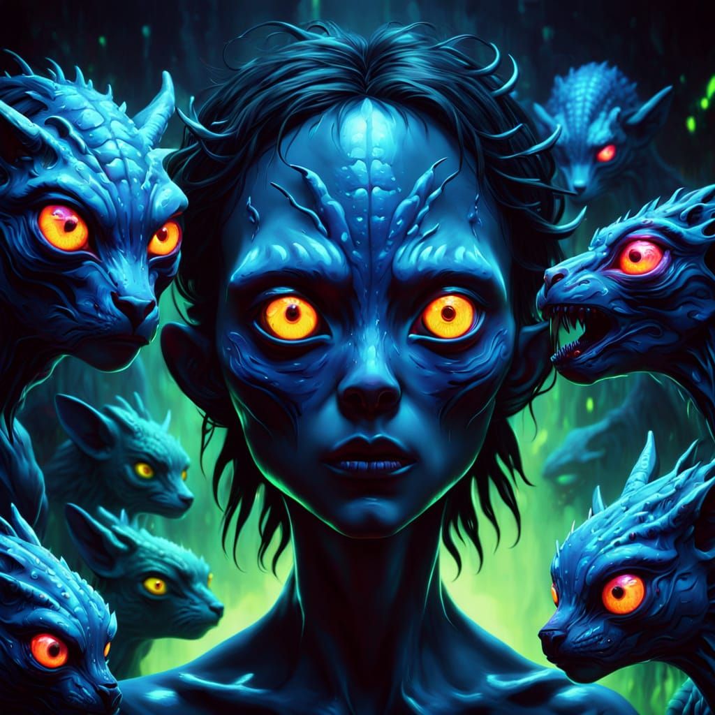 Surreal Oil Paintings of Eerie Alien Animal Hybrids