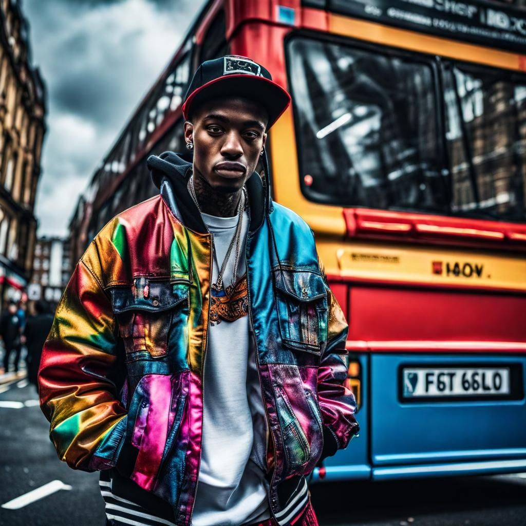 Colorful London Streetwear in Hyperrealistic Style