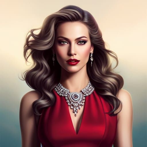 Beautiful Goddess of Sensuality in Detailed Matte Painting