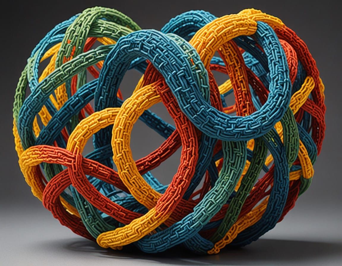 Glass Sculpture in Vibrant Colors