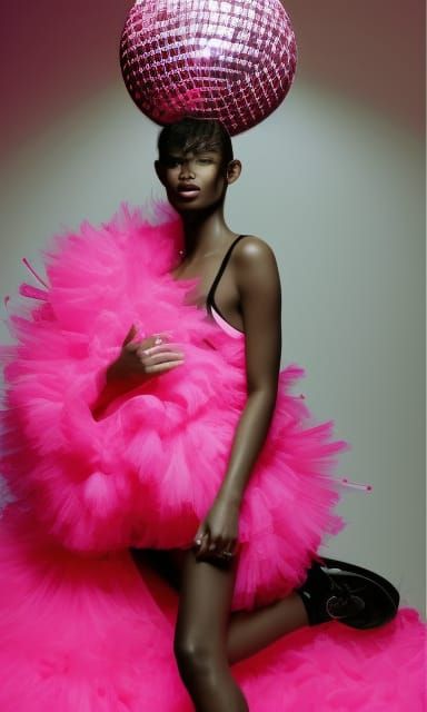 Pink Disco Ball Fashion Show: Glamour Photography