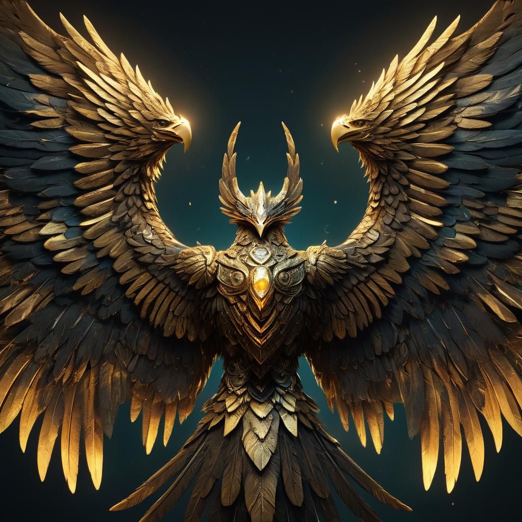 Anime Logo with Wings and Tier in Studio Trigger Style