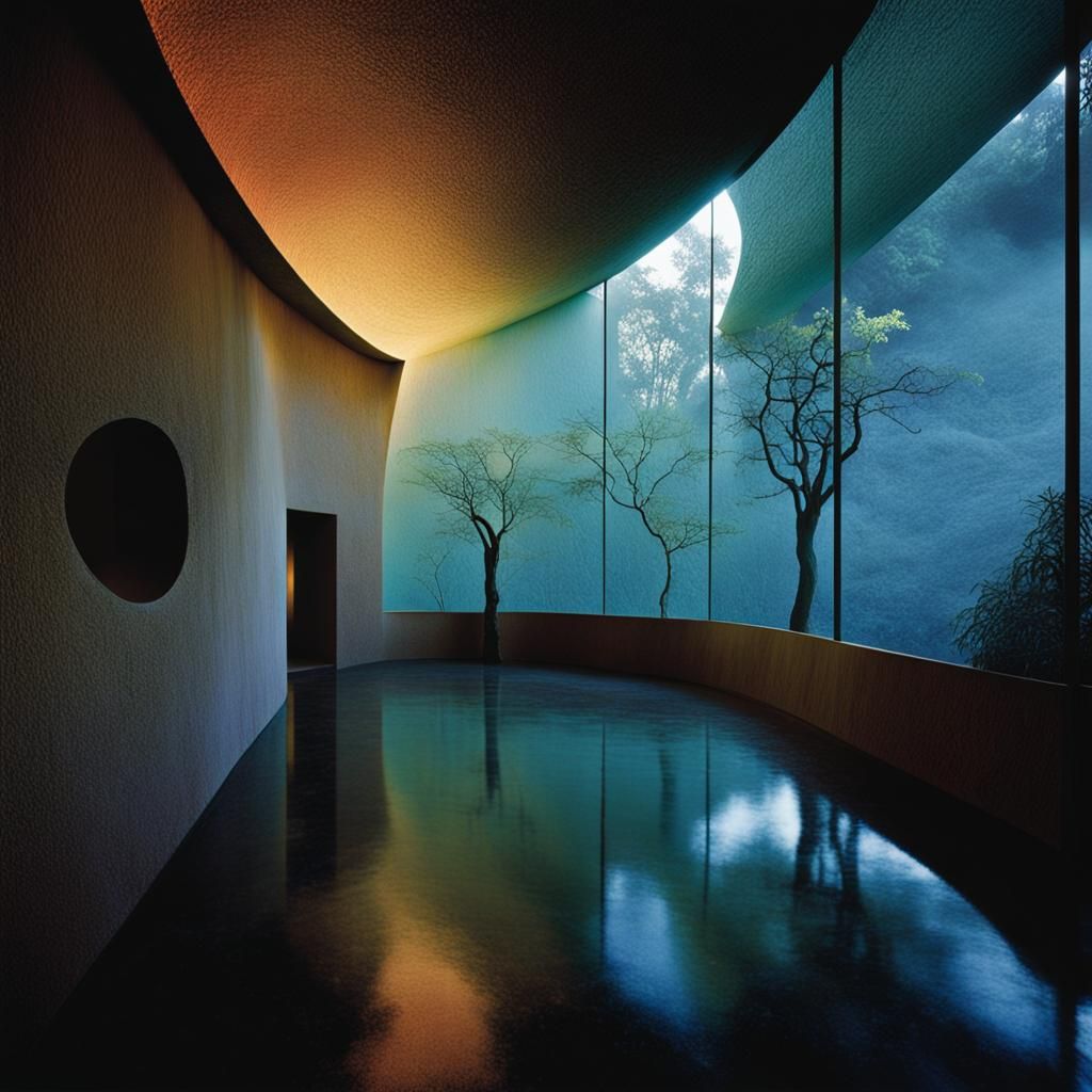 Luis Barragan Inspired House Interior Photograph