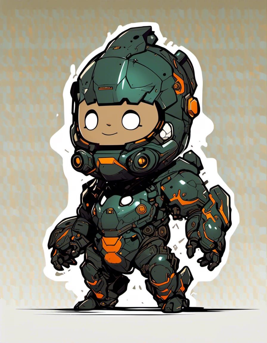 Adorable Chibi Slime Glob in Cartoon Style