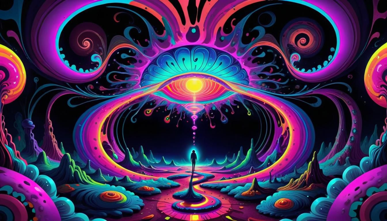 Neon Dreamscape: A Surreal Psychedelia