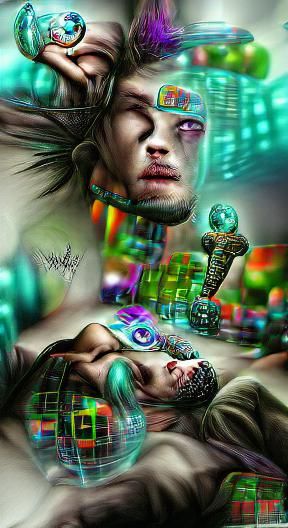 Cyberdelic Cyberrealism Digital Illustration Artwork