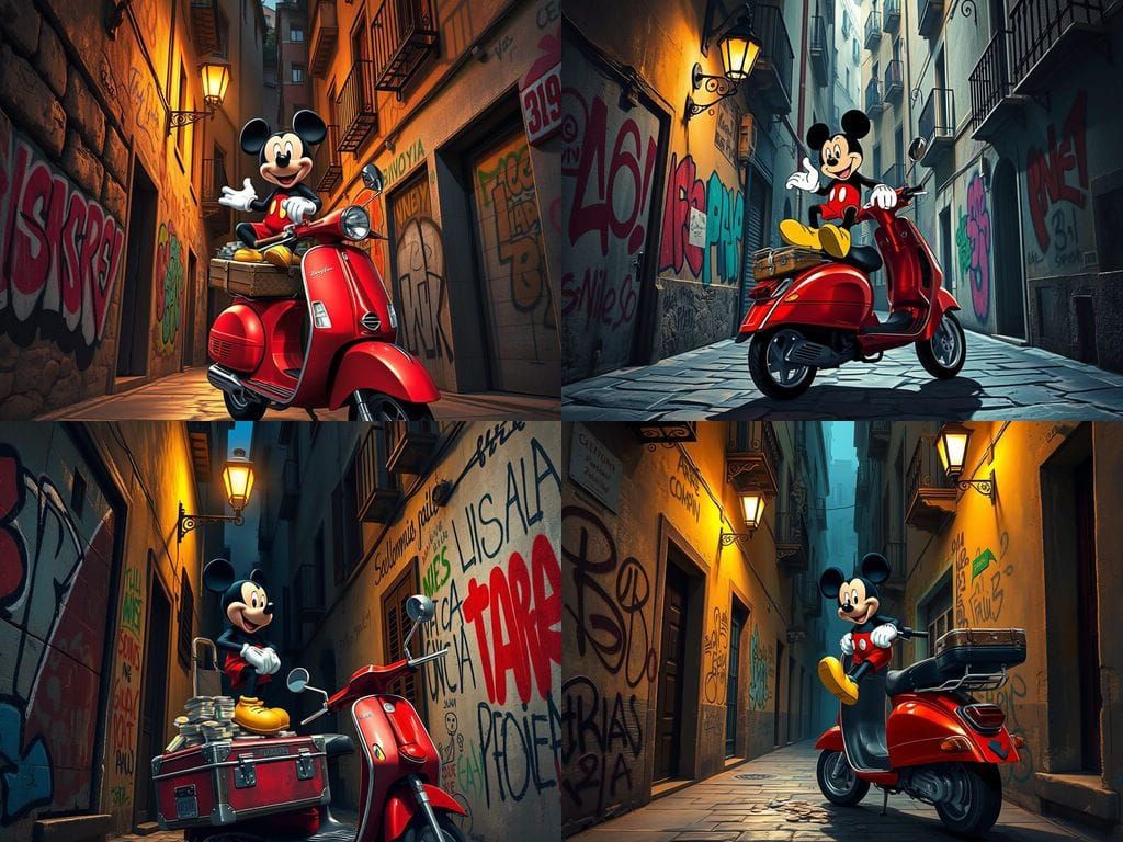 A Glimpse of Naples: Whimsical Alleyway in Italian Street Ar...