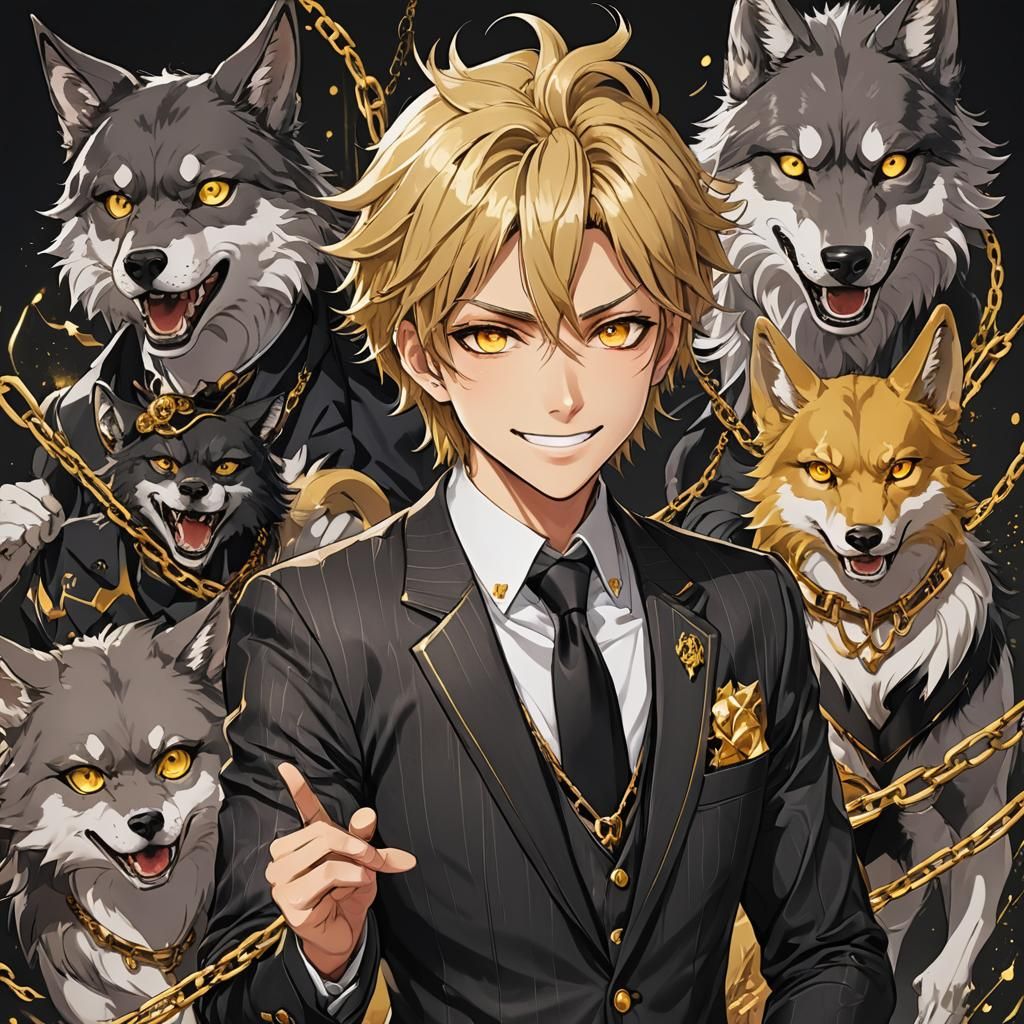 Anime Style Young Prince with Wolf Ears