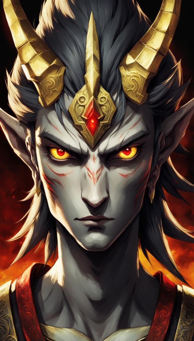 Demon Portrait in Twilight Princess Fantasy Style