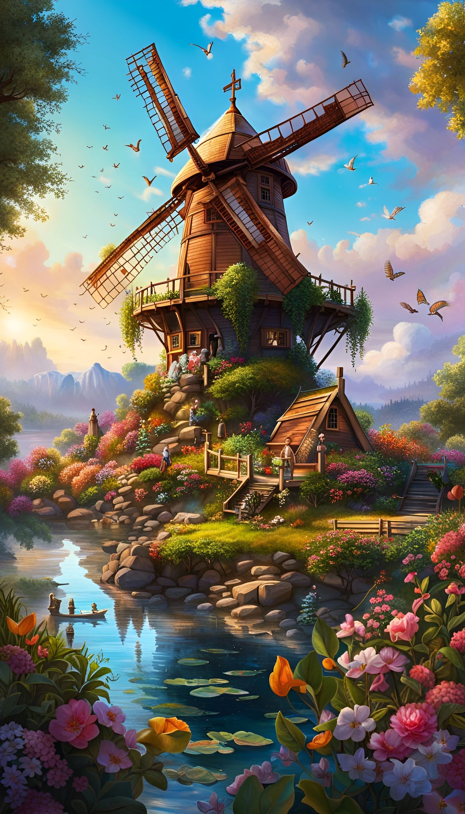 Dutch Colonial Home on Floating Island