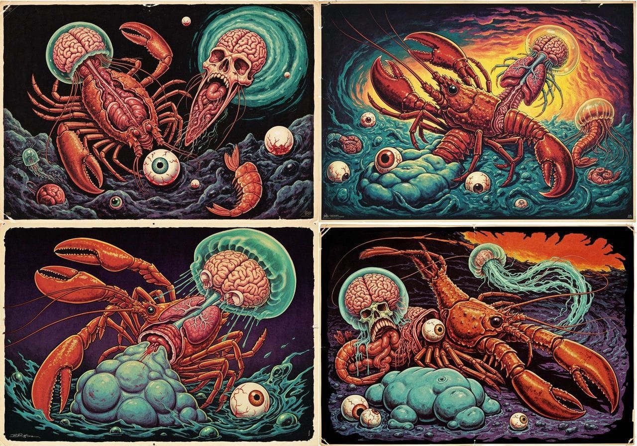 Vintage B-Movie Poster of a Horrific Mutant Creature