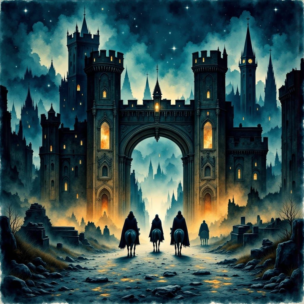 Riders at night