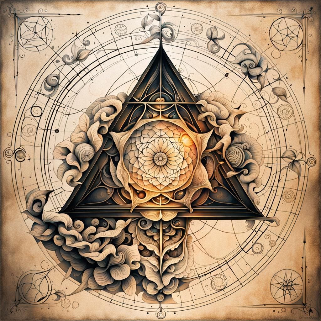 Golden Ratio Tattoo in Splash Art Style