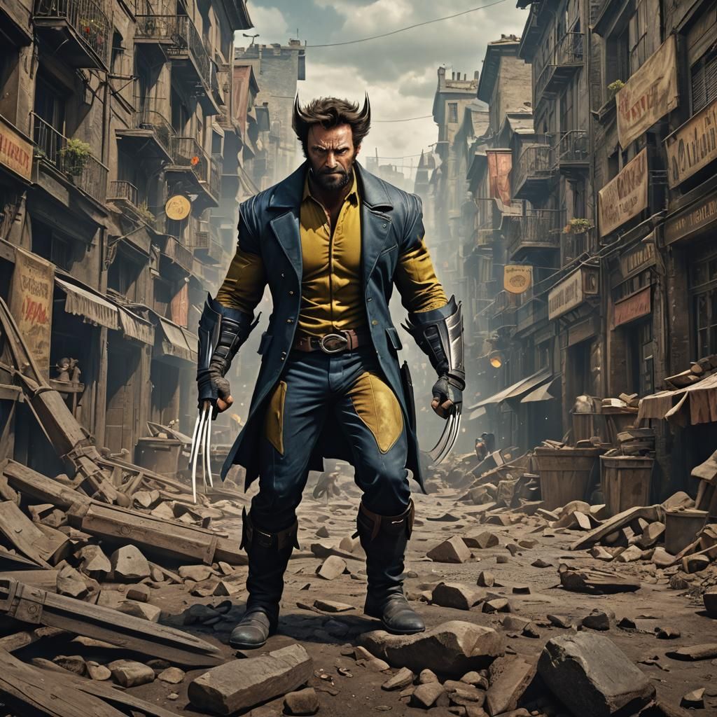 Wolverine as French Mutant: Detailed Matte Painting