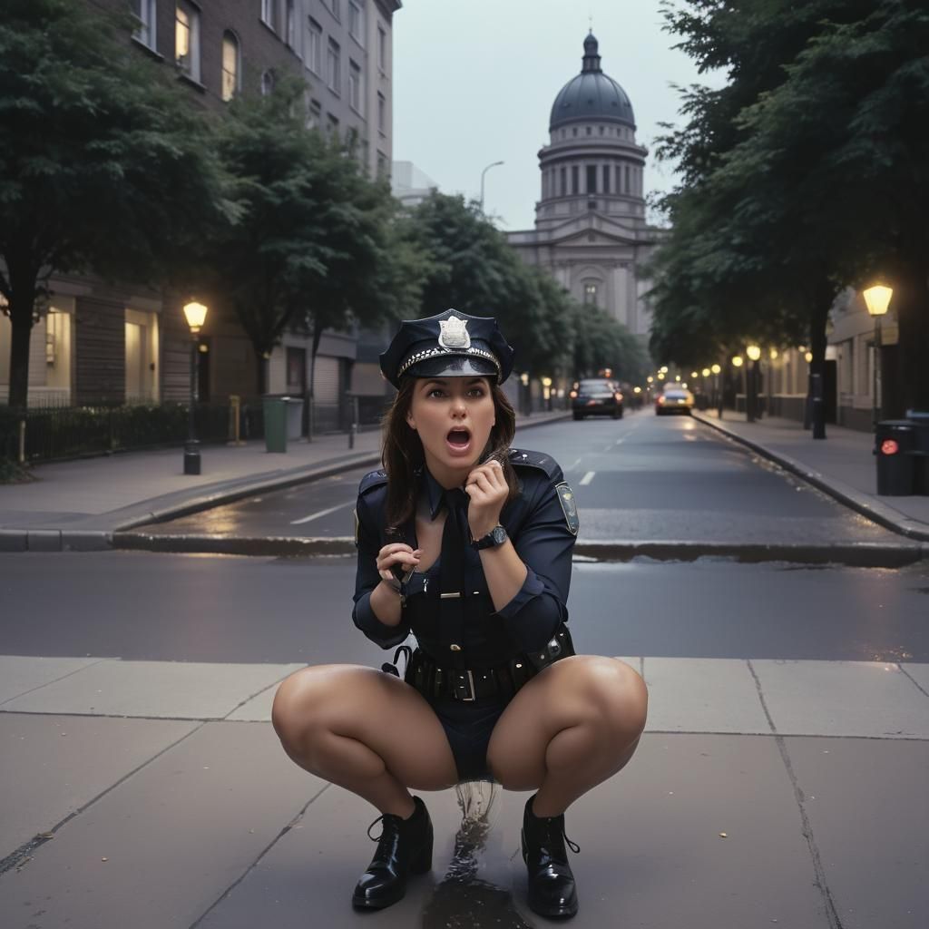 Realistic Pee Stream in Cinematic Style