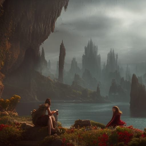 Anna Kendrick and Natalie Portman on Movie Set