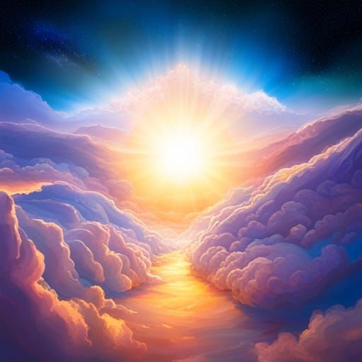 Celestial Sky Filled with Stars and Nebulae