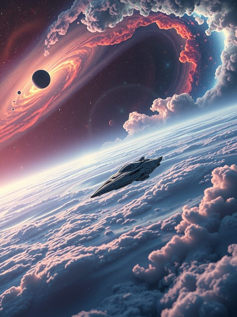 Infinite Space Odyssey in Futuristic Concept Art