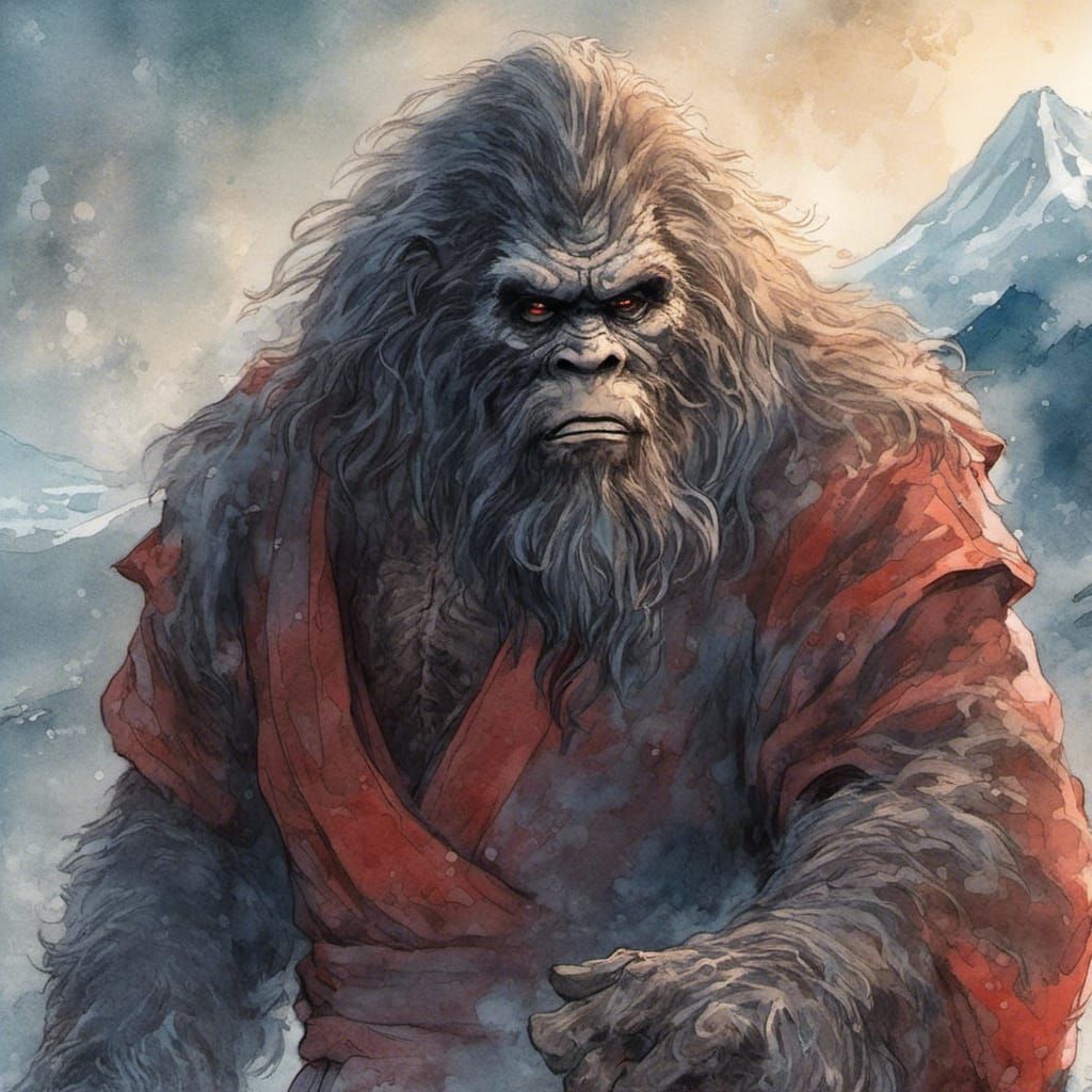 Kimono Figure on Misty Path in Anime Style