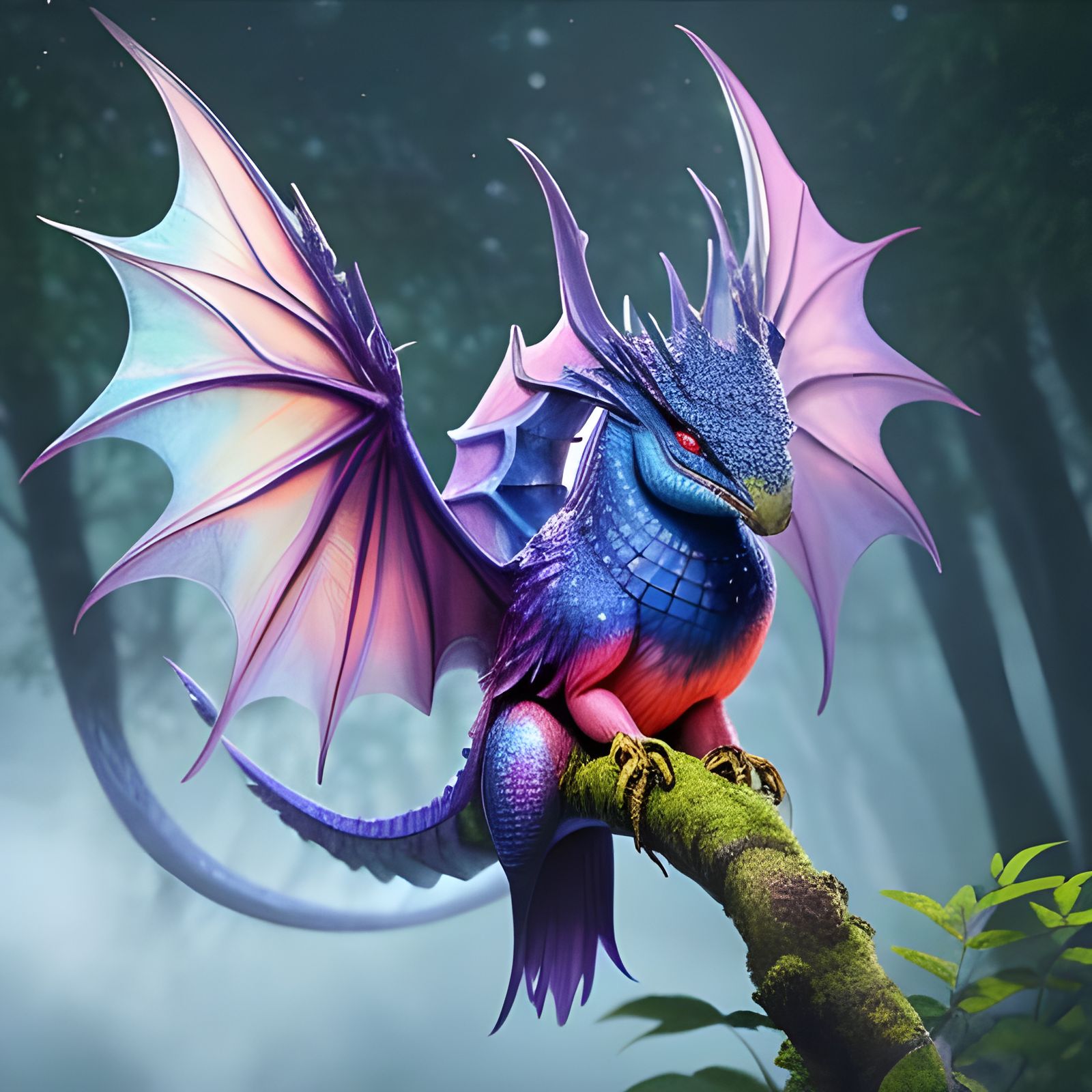 Blueberry Dragon: A Fanciful Fusion