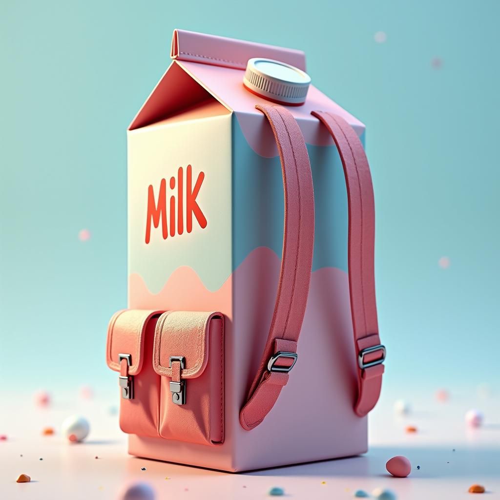 Milk Carton Backpack: Fantasy Concept Art
