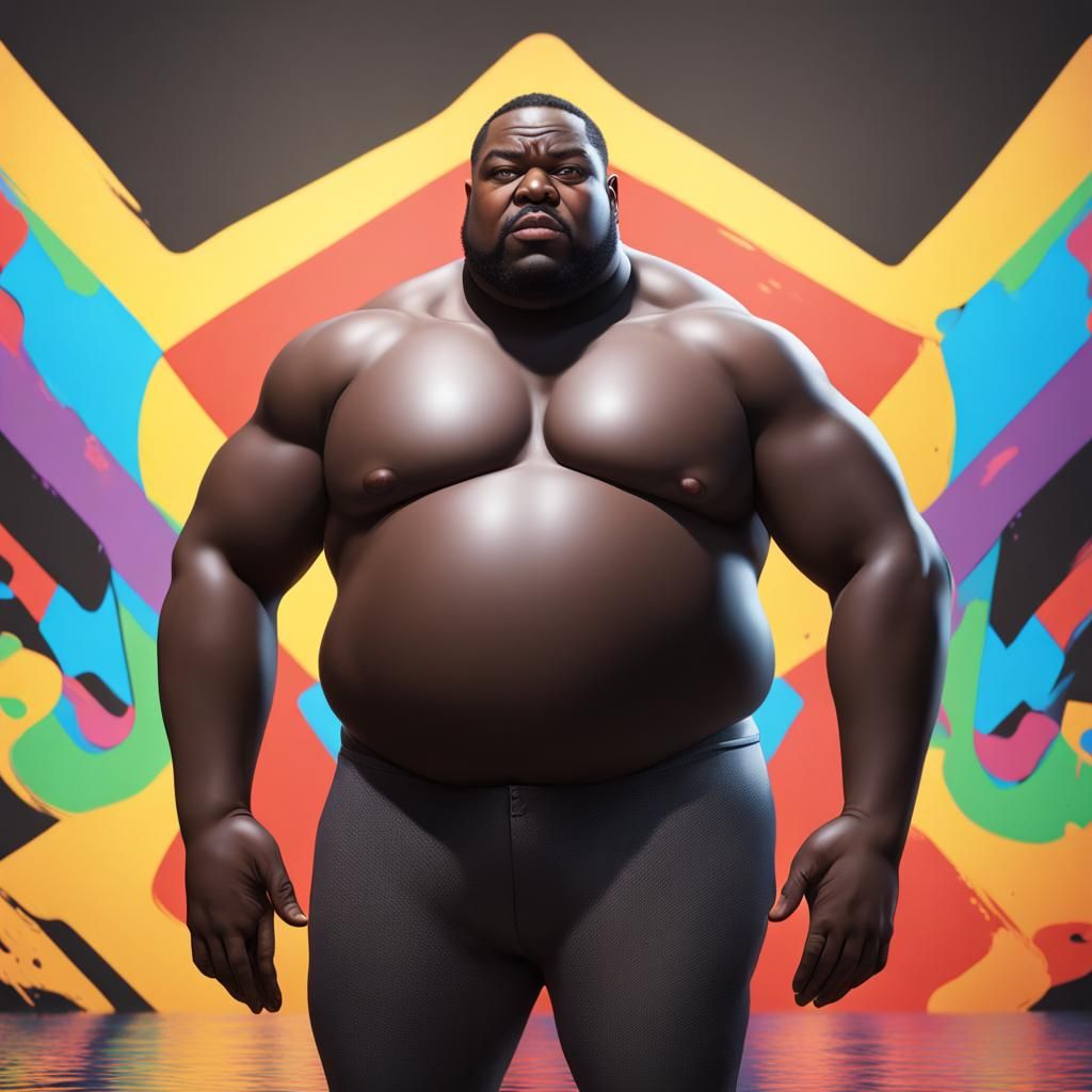 Detailed Portrait of a Man with Colorful Background