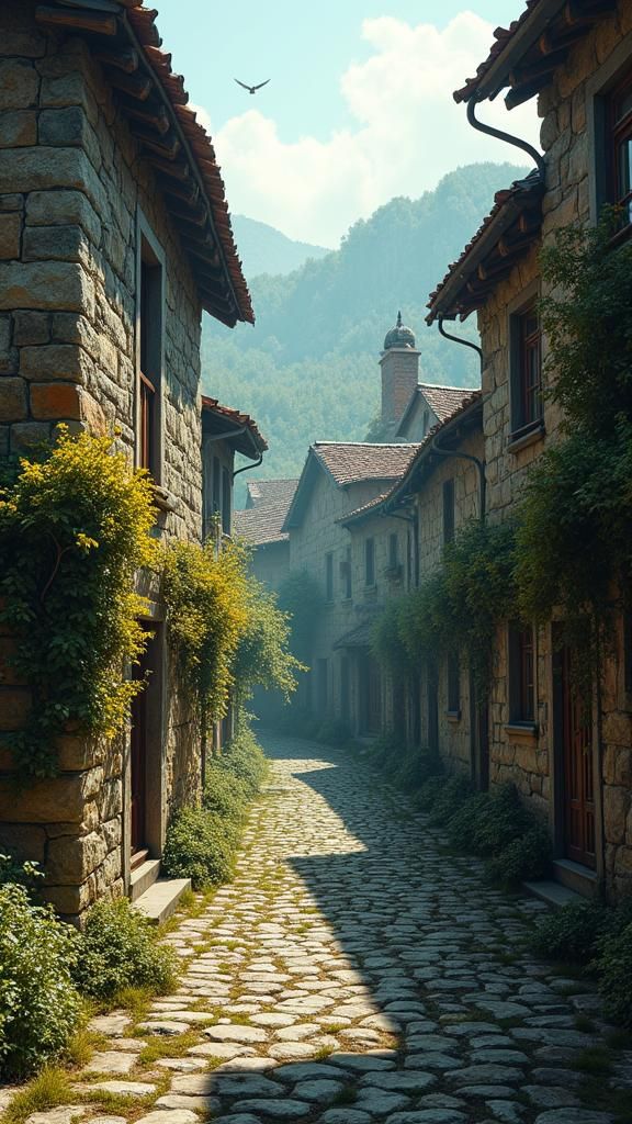 Abandoned Town in 18th Century Europe, Matte Painting