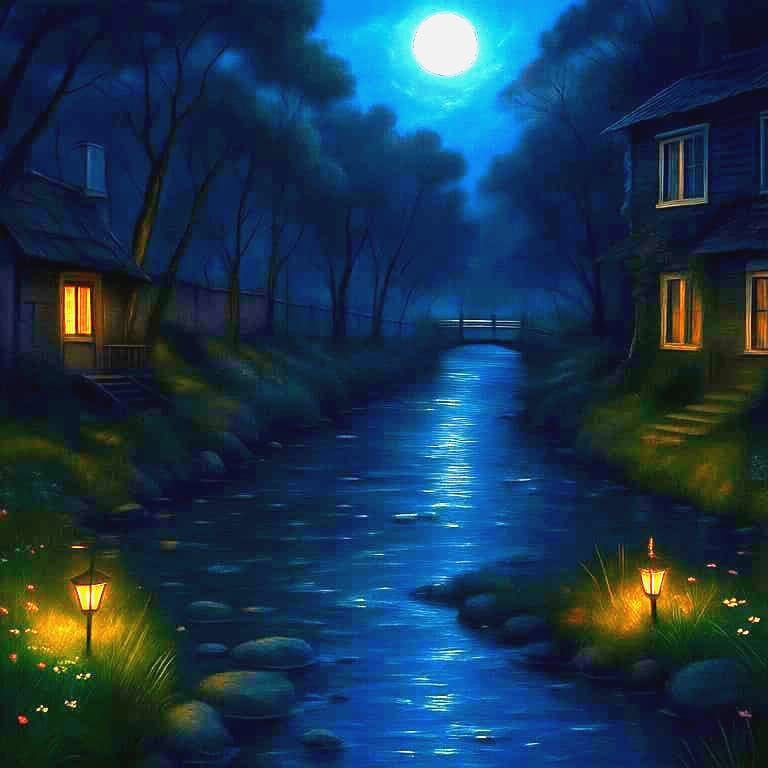 Vintage Wax Painting of a Landscape in Edgar Degas Style