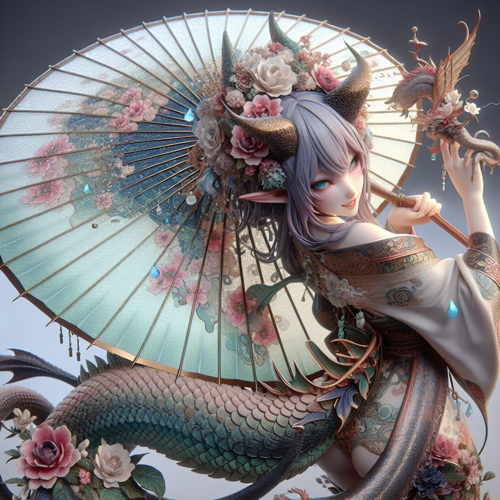 asian dragonborn courtesan