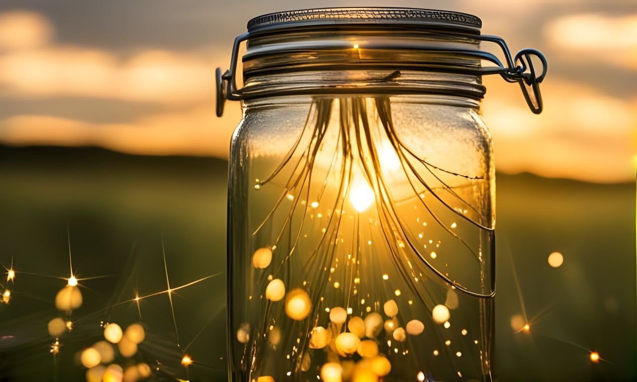 Sparkling Jar at Sunrise: Fantasycore Masterpiece