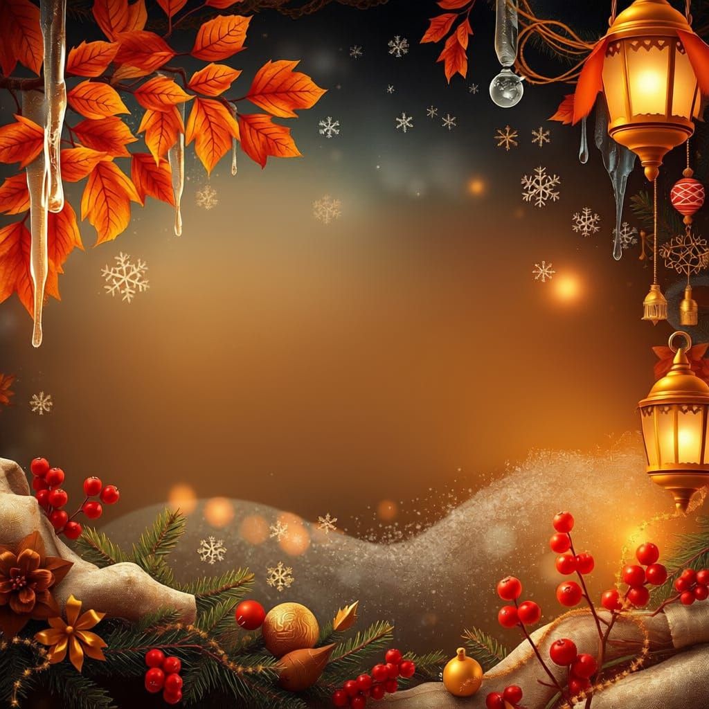 Golden Thanksgiving Message in 3D with Autumnal Background