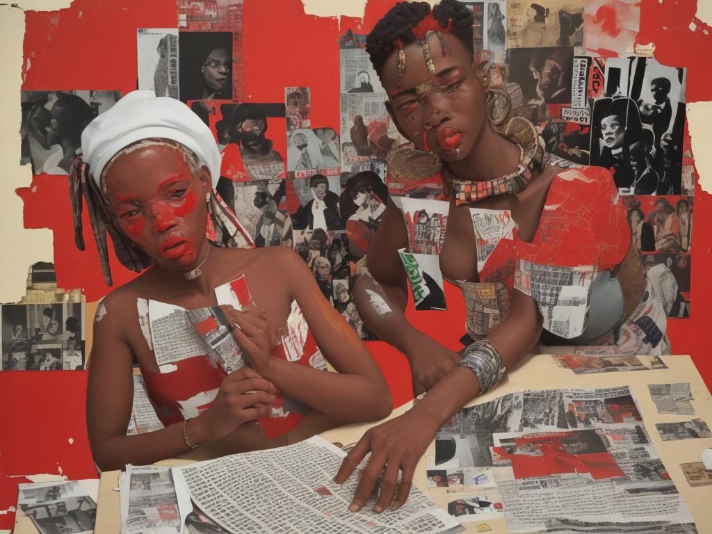 Newspaper Collage in Baldessari Style